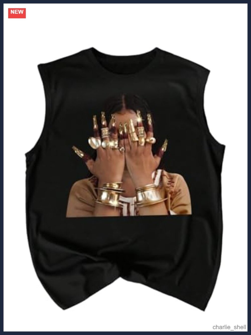 Vintage Graphic Tank Top Men's Sleeveless Crew Neck Retro Streetwear Y2K